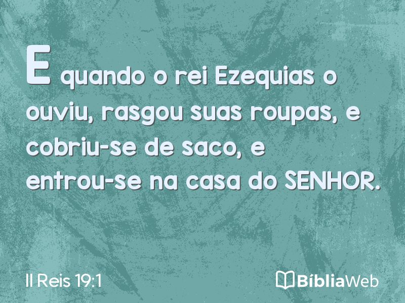 II Reis 19:1 em imagem para compartilhar
