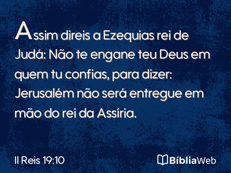 II Reis 19:10 em imagem para compartilhar