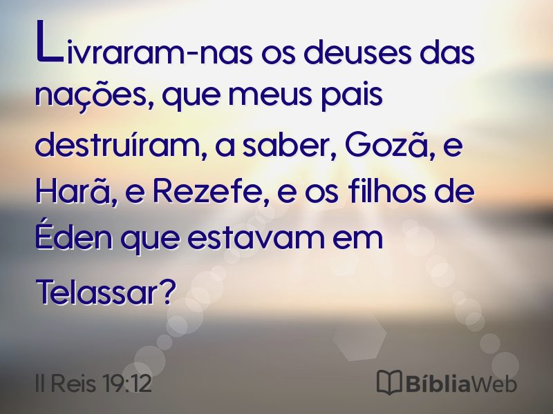 II Reis 19:12 em imagem para compartilhar