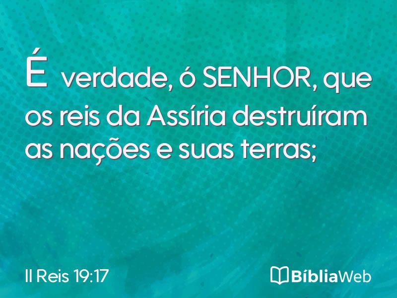 II Reis 19:17 em imagem para compartilhar