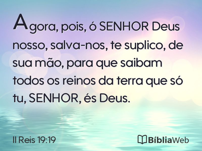 II Reis 19:19 em imagem para compartilhar