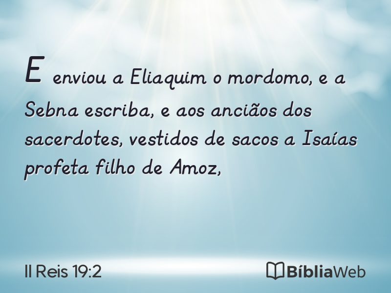 II Reis 19:2 em imagem para compartilhar