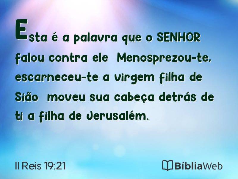 II Reis 19:21 em imagem para compartilhar
