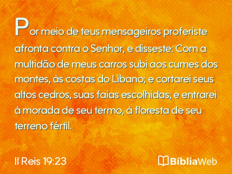 II Reis 19:23 em imagem para compartilhar