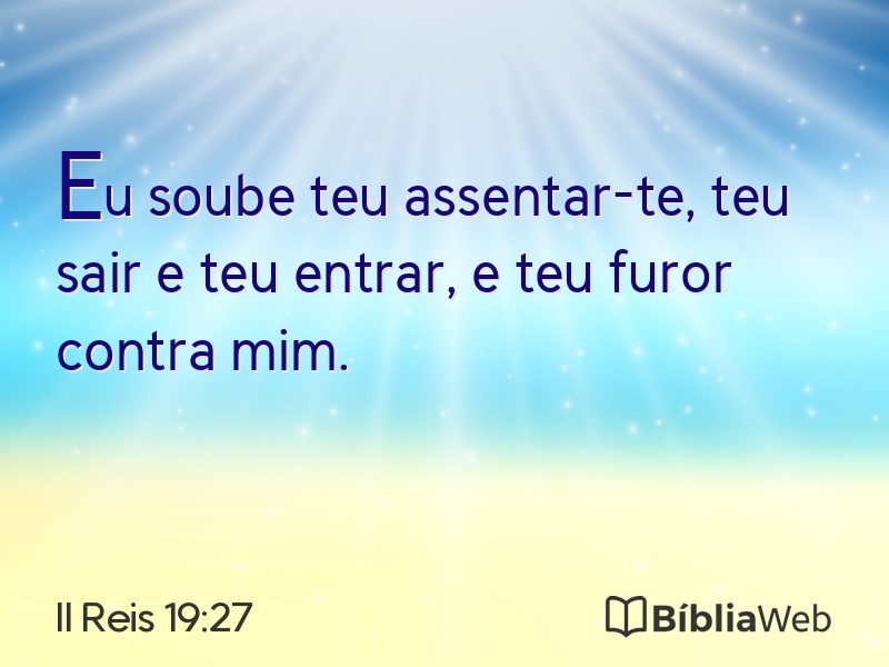 II Reis 19:27 em imagem para compartilhar