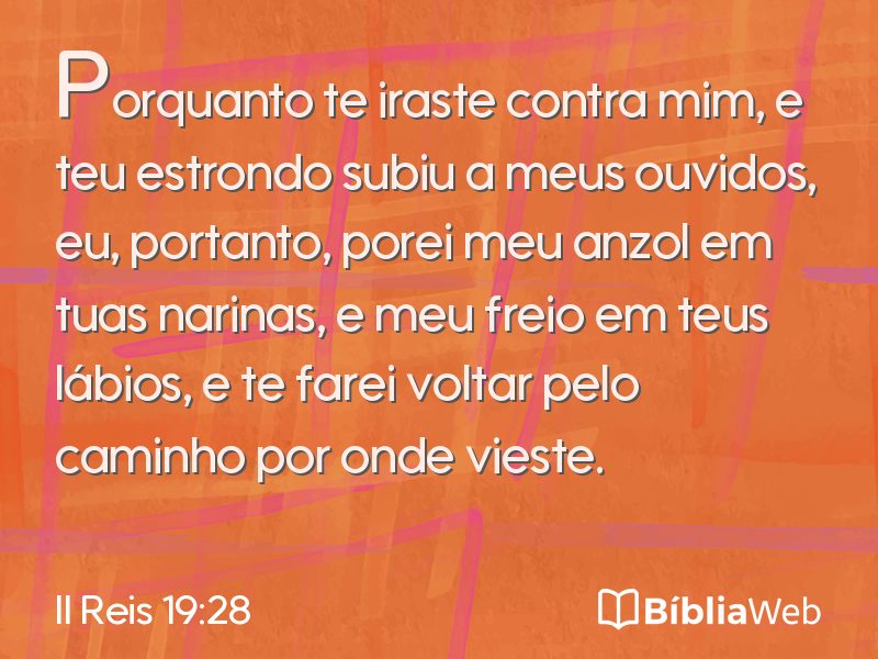 II Reis 19:28 em imagem para compartilhar