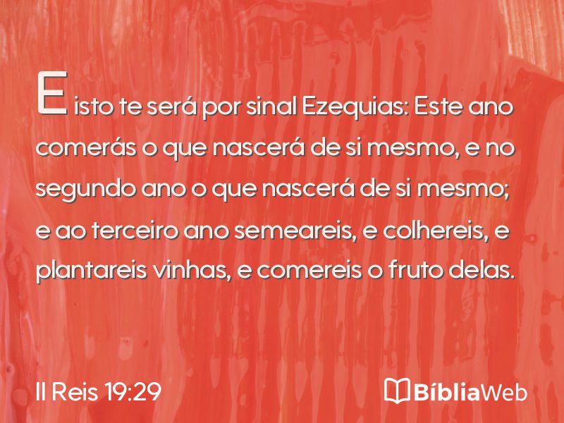II Reis 19:29 em imagem para compartilhar