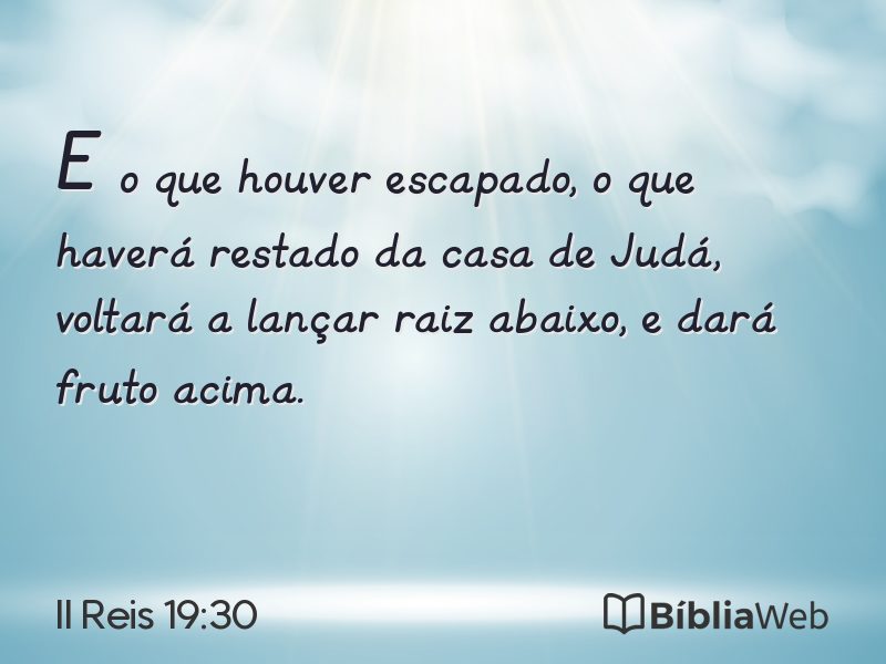 II Reis 19:30 em imagem para compartilhar