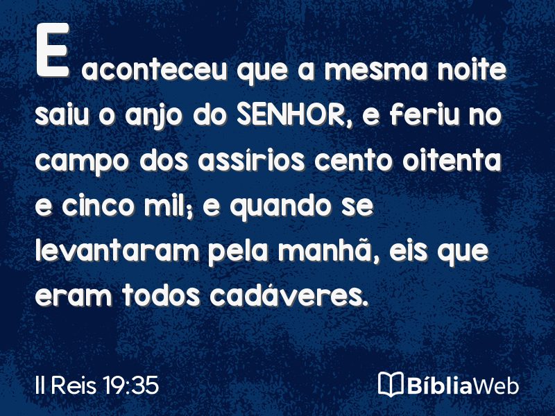 II Reis 19:35 em imagem para compartilhar