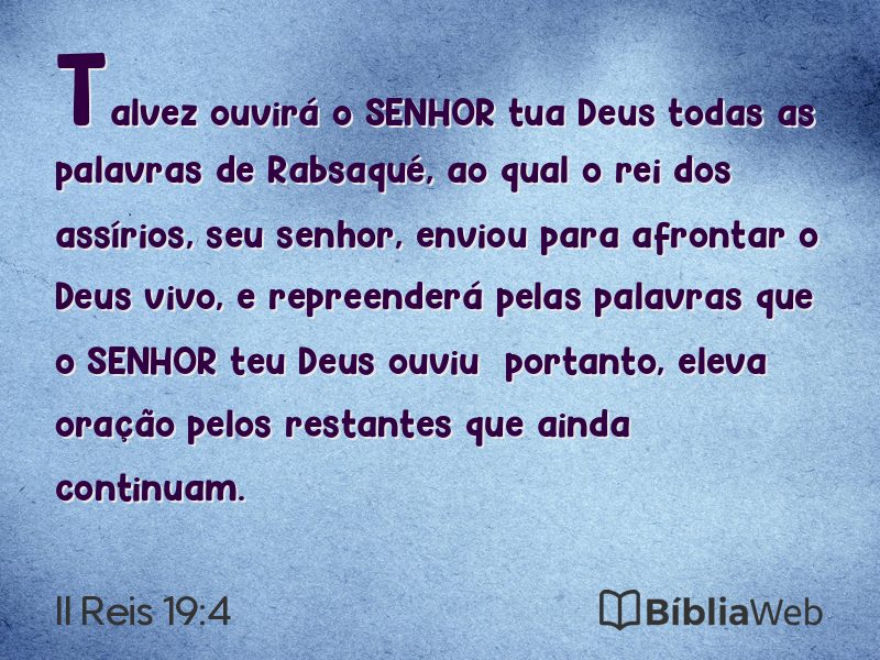 II Reis 19:4 em imagem para compartilhar