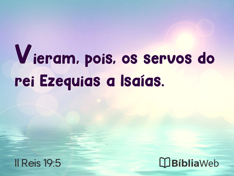 II Reis 19:5 em imagem para compartilhar