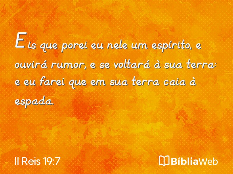 II Reis 19:7 em imagem para compartilhar