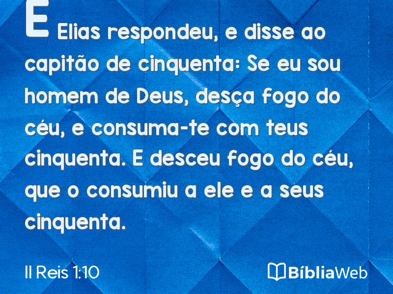 II Reis 1:10 em imagem para compartilhar