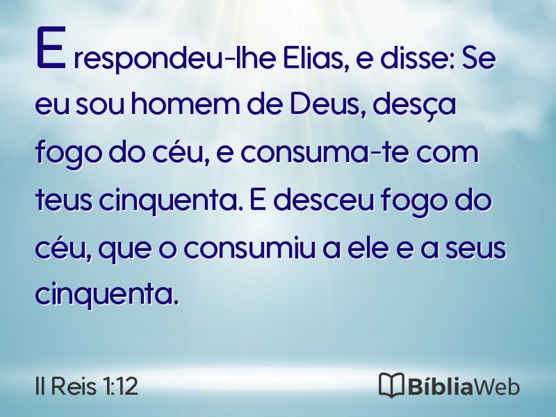 II Reis 1:12 em imagem para compartilhar