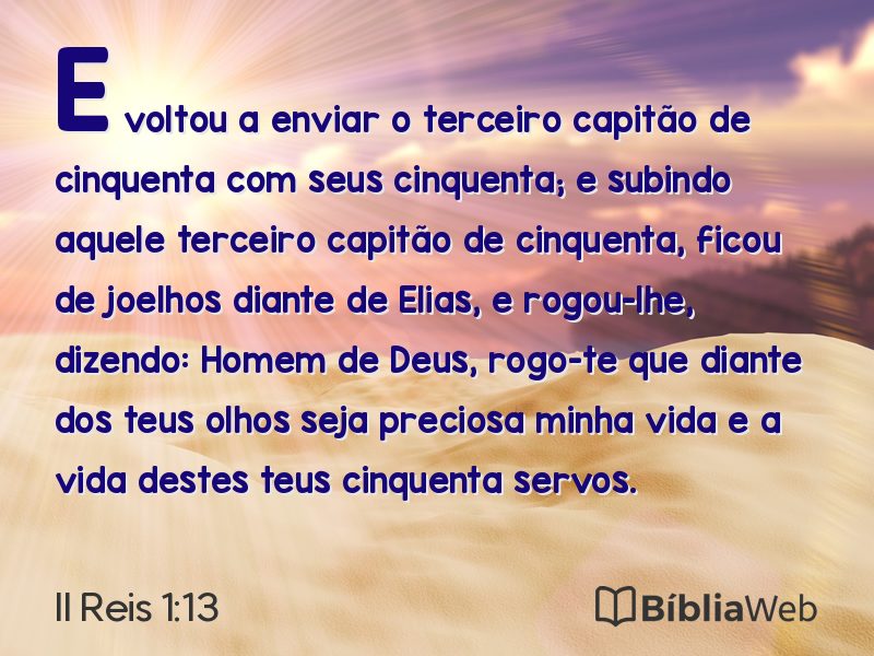 II Reis 1:13 em imagem para compartilhar