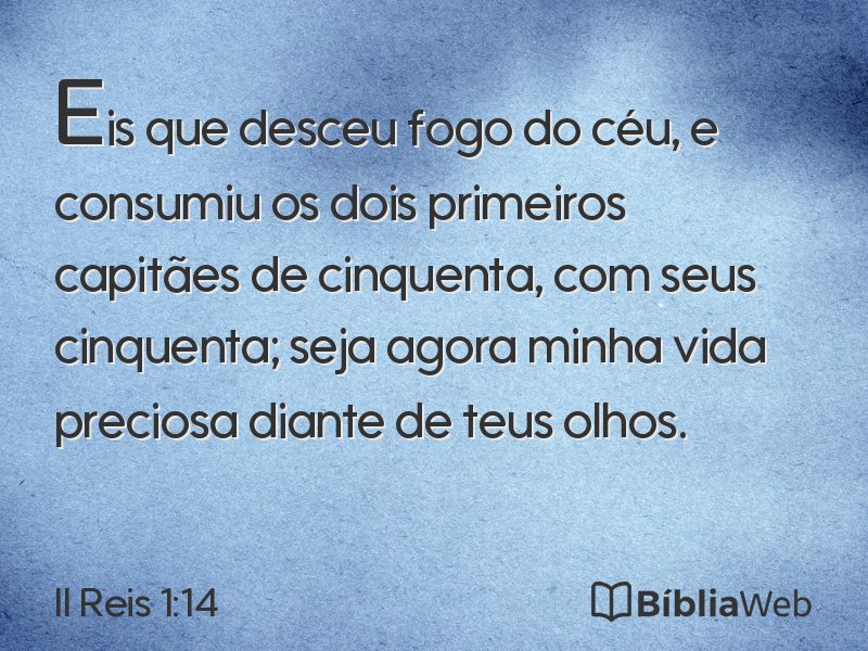 II Reis 1:14 em imagem para compartilhar