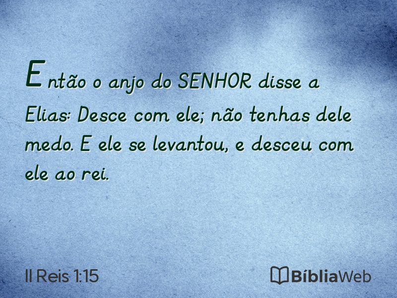 II Reis 1:15 em imagem para compartilhar