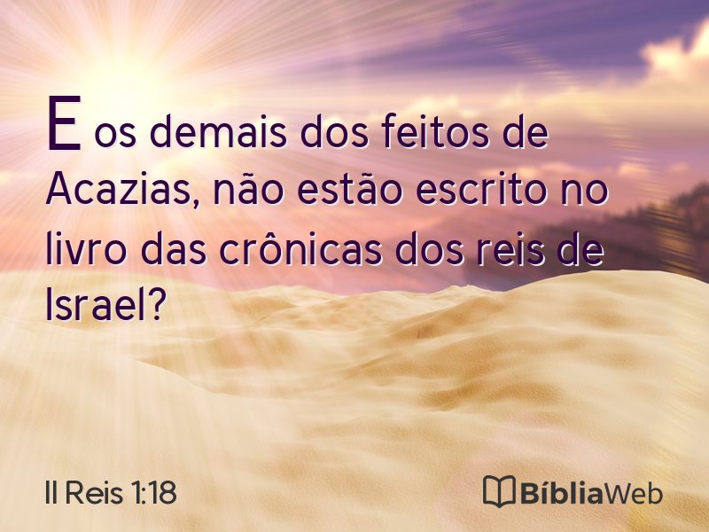 II Reis 1:18 em imagem para compartilhar