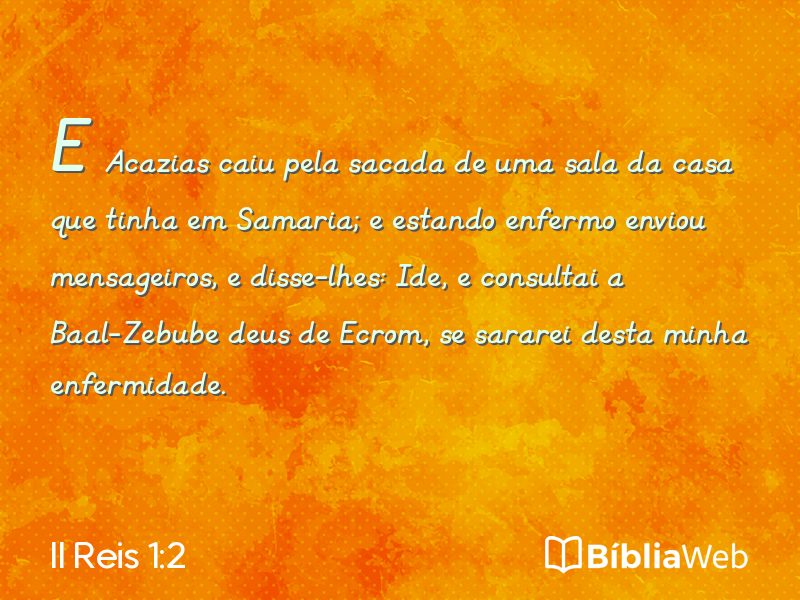 II Reis 1:2 em imagem para compartilhar