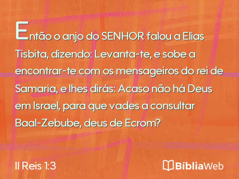 II Reis 1:3 em imagem para compartilhar