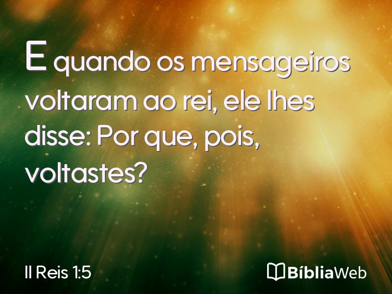 II Reis 1:5 em imagem para compartilhar