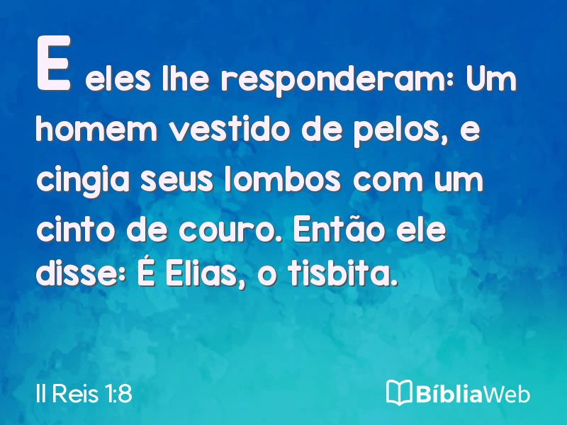 II Reis 1:8 em imagem para compartilhar