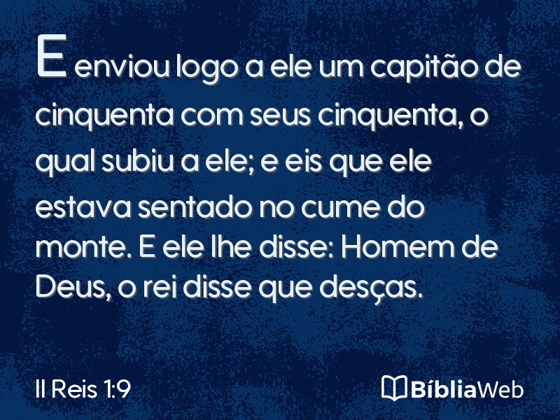 II Reis 1:9 em imagem para compartilhar