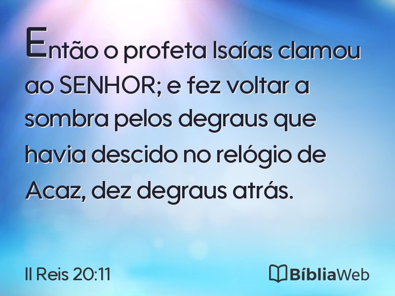 II Reis 20:11 em imagem para compartilhar