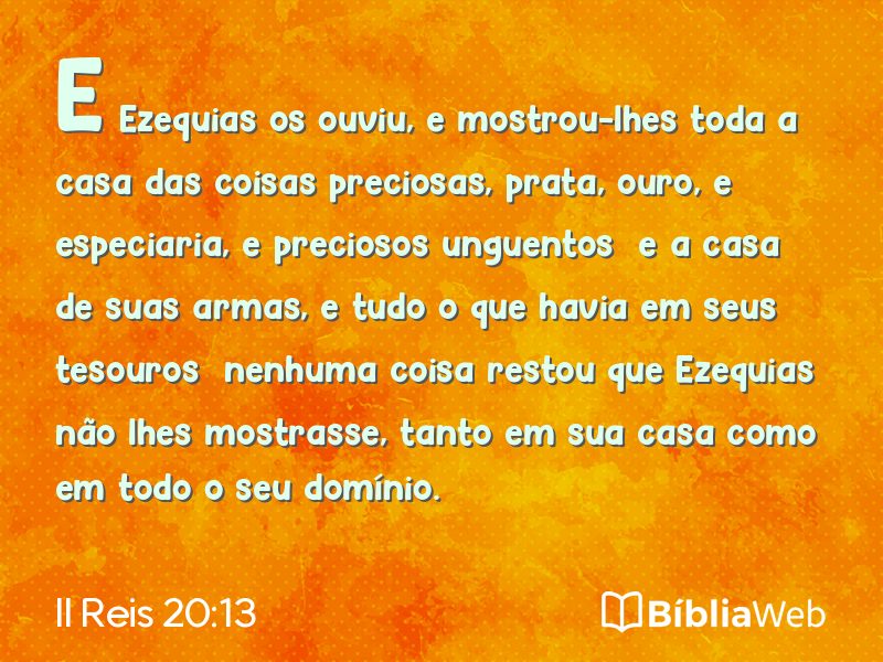 II Reis 20:13 em imagem para compartilhar