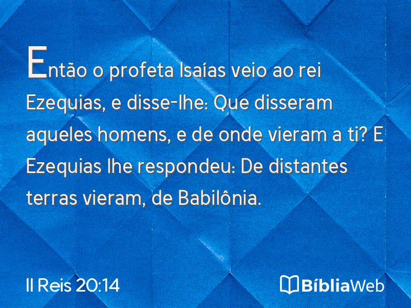 II Reis 20:14 em imagem para compartilhar