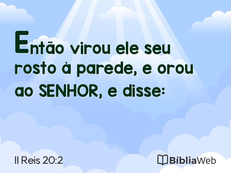 II Reis 20:2 em imagem para compartilhar