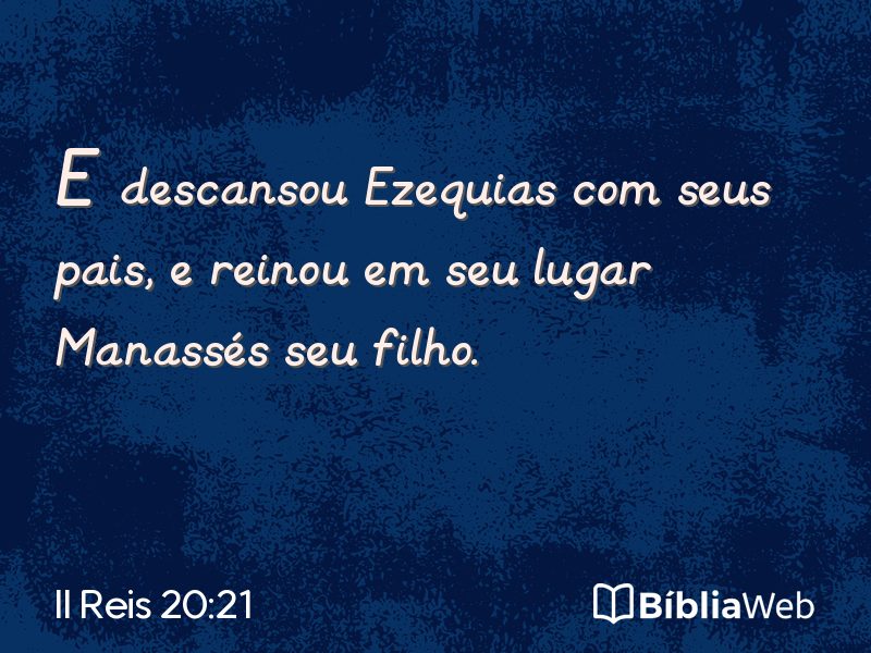 II Reis 20:21 em imagem para compartilhar