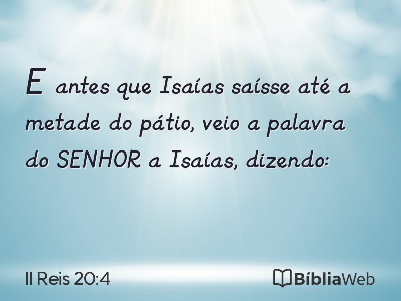 II Reis 20:4 em imagem para compartilhar