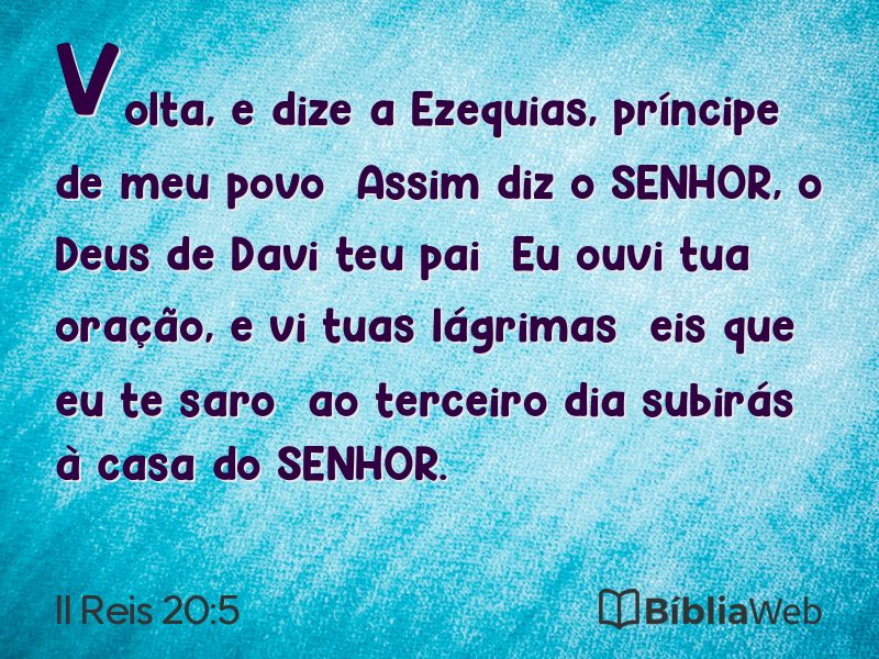 II Reis 20:5 em imagem para compartilhar