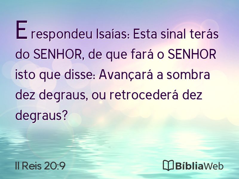 II Reis 20:9 em imagem para compartilhar