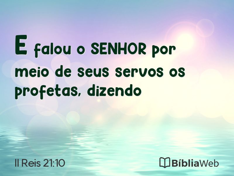 II Reis 21:10 em imagem para compartilhar