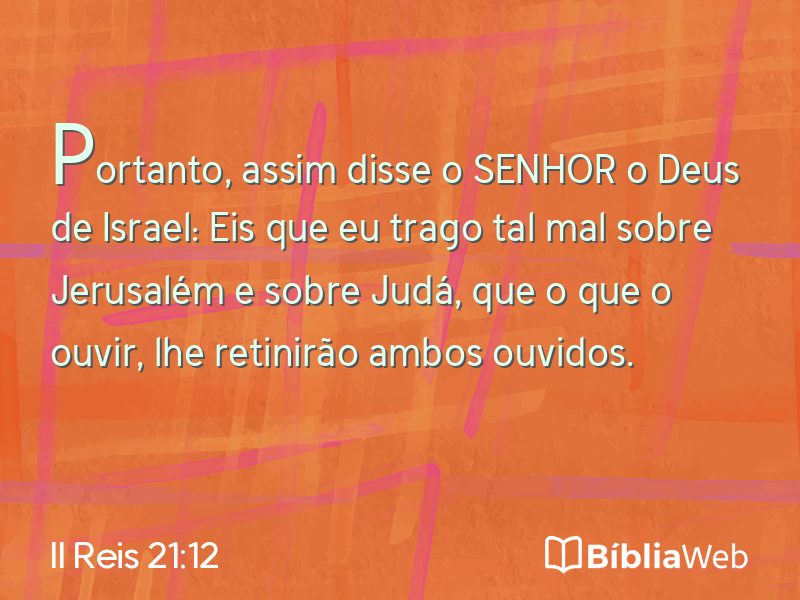 II Reis 21:12 em imagem para compartilhar