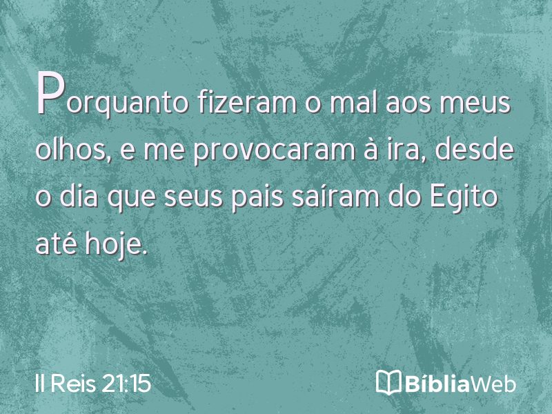 II Reis 21:15 em imagem para compartilhar