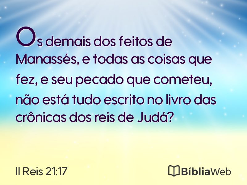 II Reis 21:17 em imagem para compartilhar