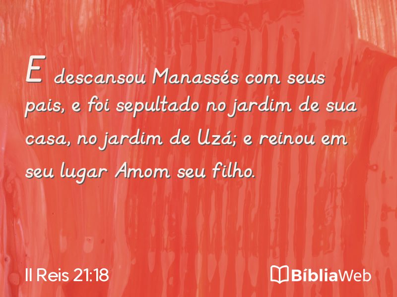 II Reis 21:18 em imagem para compartilhar