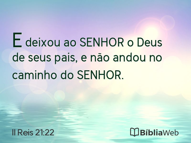 II Reis 21:22 em imagem para compartilhar