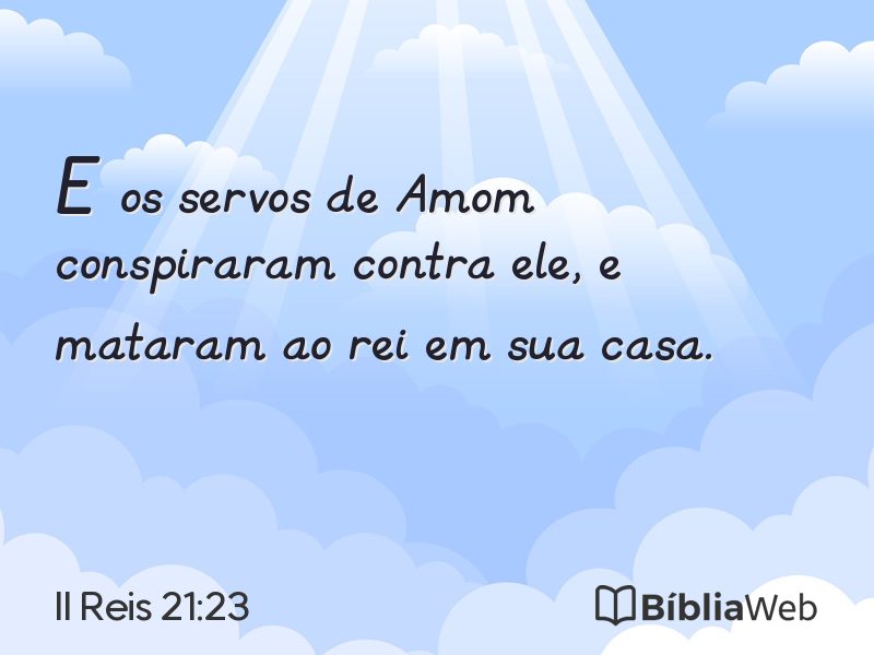 II Reis 21:23 em imagem para compartilhar