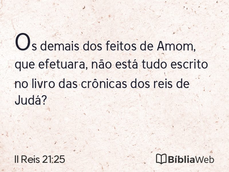 II Reis 21:25 em imagem para compartilhar