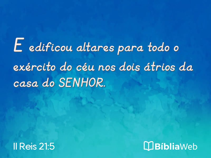 II Reis 21:5 em imagem para compartilhar