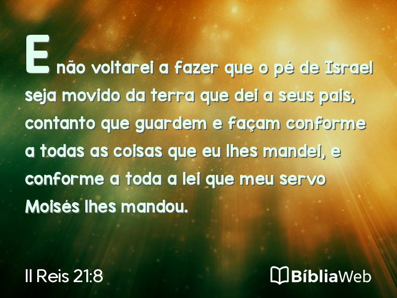 II Reis 21:8 em imagem para compartilhar
