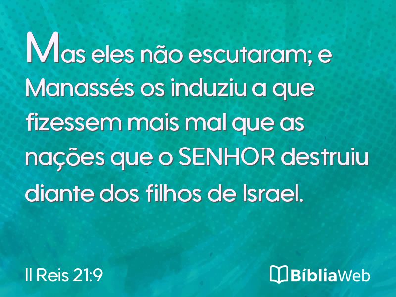 II Reis 21:9 em imagem para compartilhar