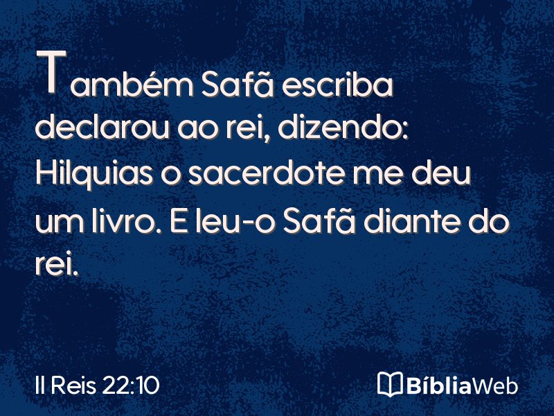 II Reis 22:10 em imagem para compartilhar