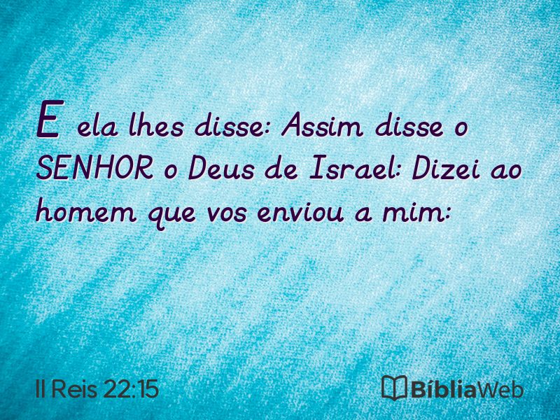 II Reis 22:15 em imagem para compartilhar