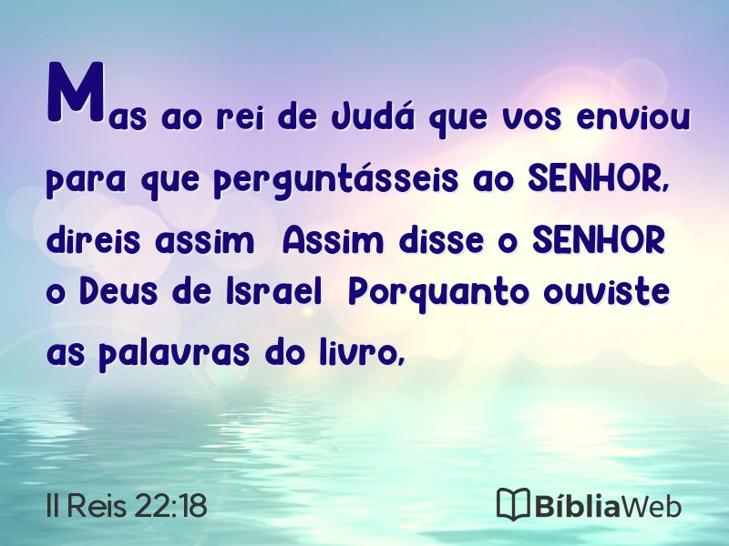 II Reis 22:18 em imagem para compartilhar