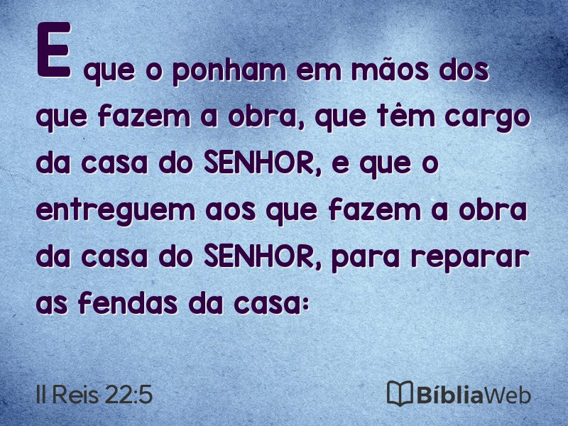 II Reis 22:5 em imagem para compartilhar